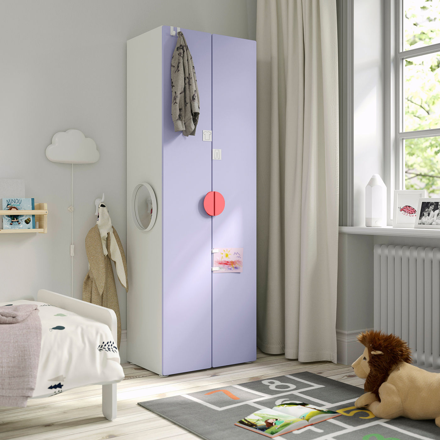 SMÅSTAD wardrobe white/lilac - IKEA
