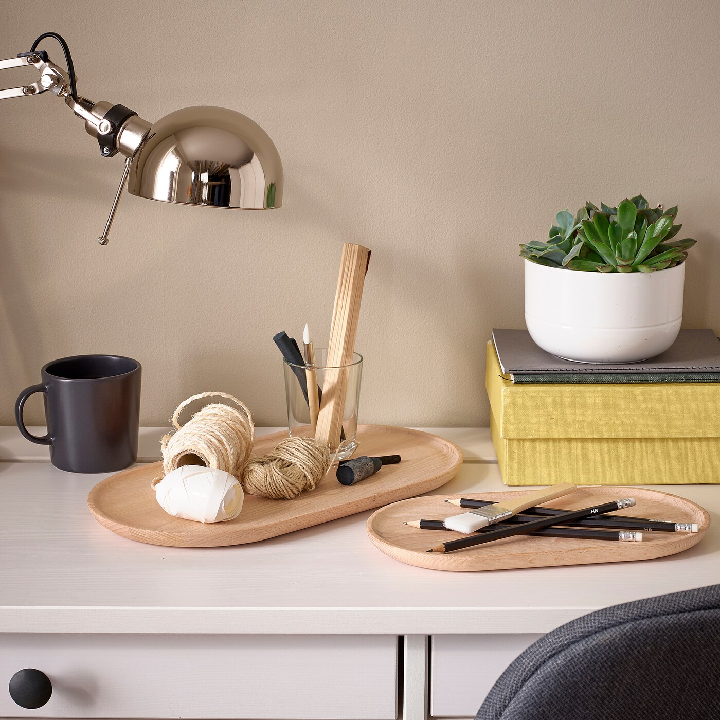 SMÖRLING serving tray, set of 2 beech - IKEA