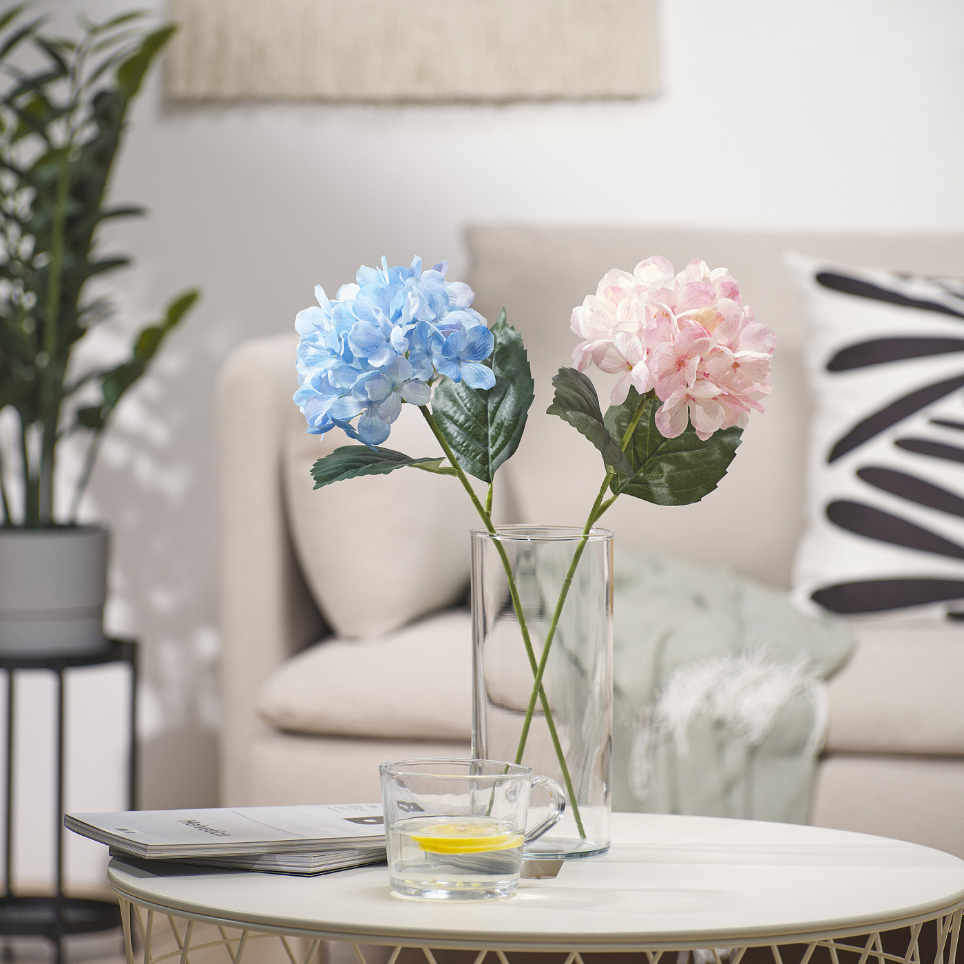 SALE【新品未使用】SUKALA ドローイングフラワー M SMYCKA artificial flower in/outdoor/Hydrangea light pink - IKEA