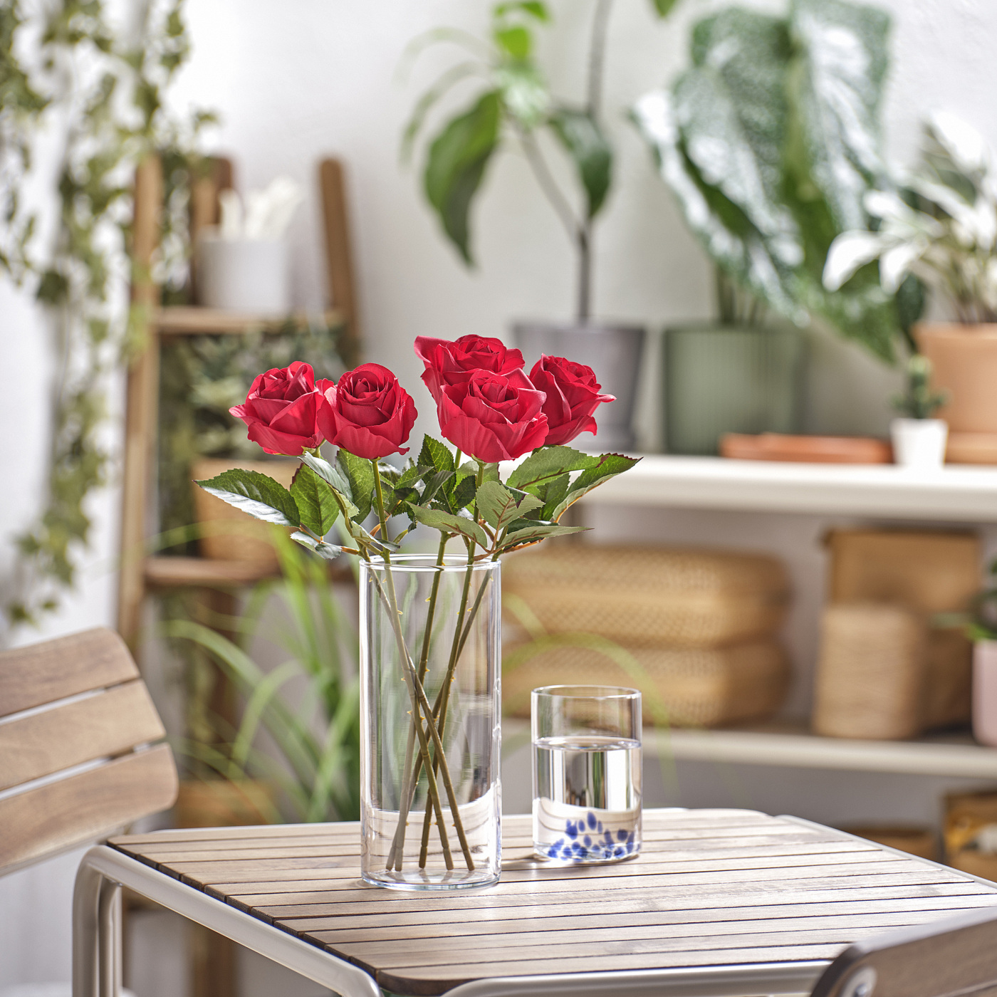 SMYCKA artificial flower in/outdoor/Rose red - IKEA