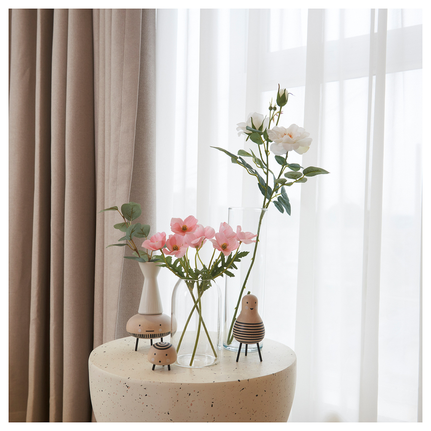 SMYCKA artificial flower in/outdoor/Rose white - IKEA