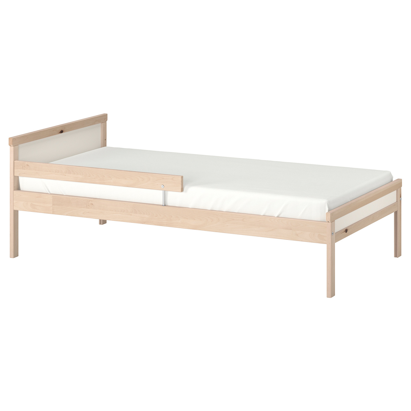 SNIGLAR bed frame and guard rail beech - IKEA