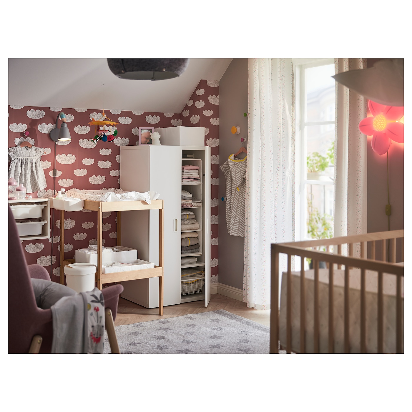 SNIGLAR changing table beech white IKEA