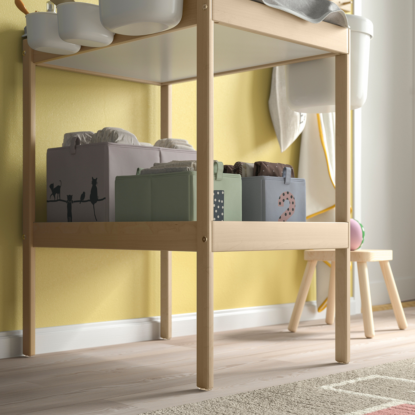SNIGLAR changing table birch/white - IKEA