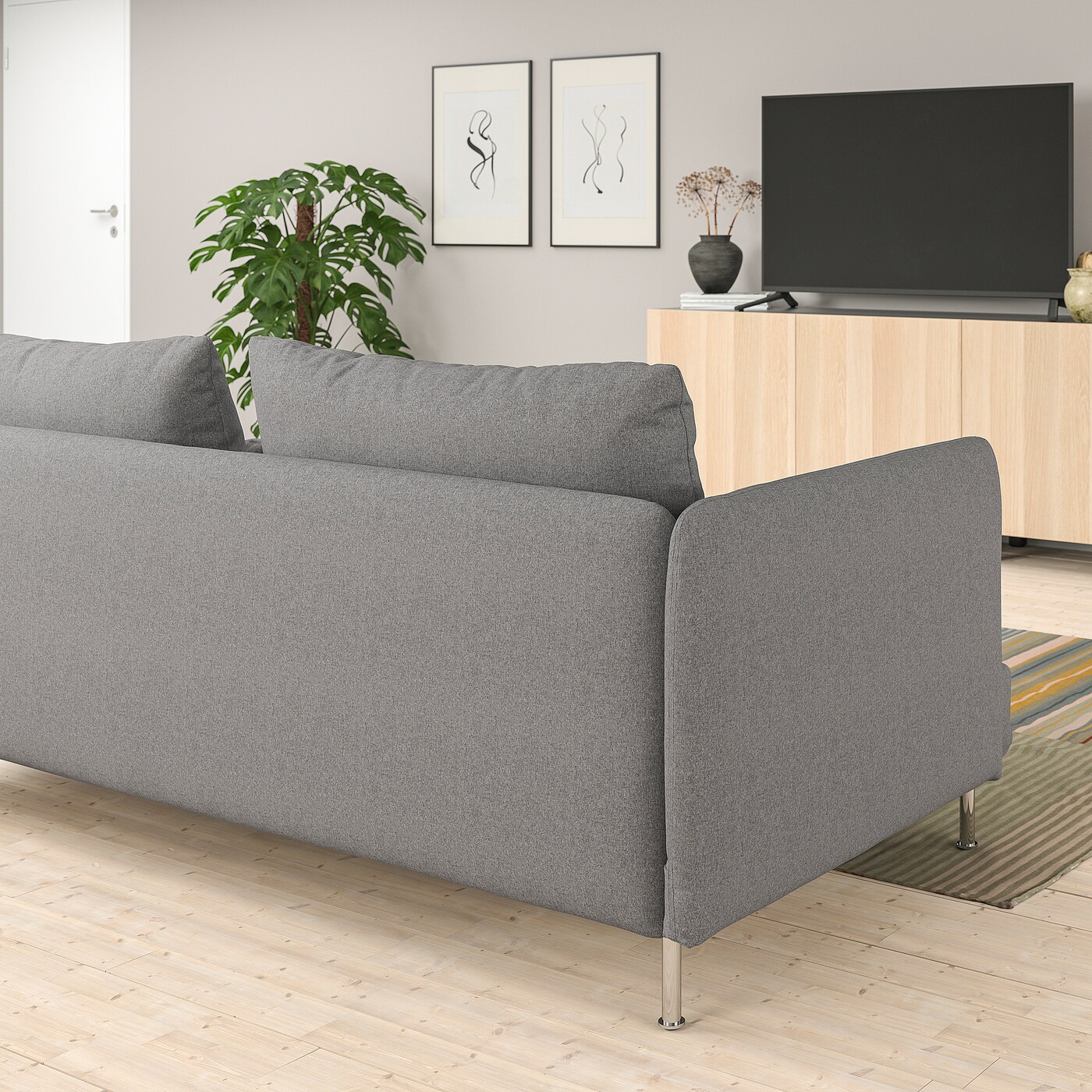 SÖDERHAMN 3-seat sofa Tonerud grey - IKEA