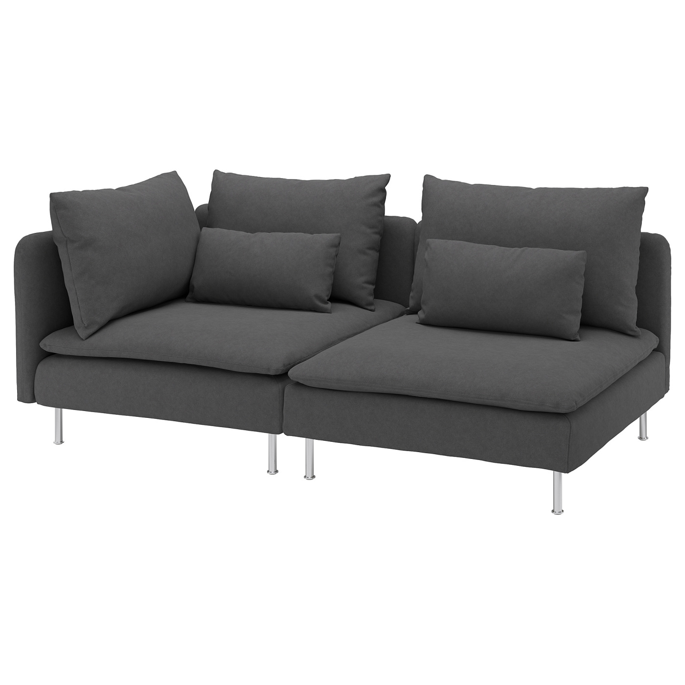 SÖDERHAMN 3-seat sofa with open end/Tallmyra medium grey - IKEA