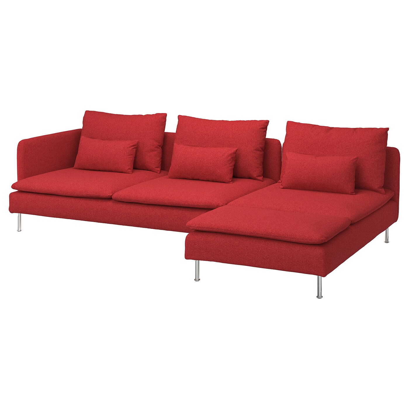 reaghide IKEA ソファ LÅNGARYD sofa w chaise, right, Lejde gray/black/metal - IKEA