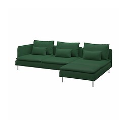 reaghide IKEA ソファ LÅNGARYD sofa w chaise, right, Lejde gray/black/metal - IKEA