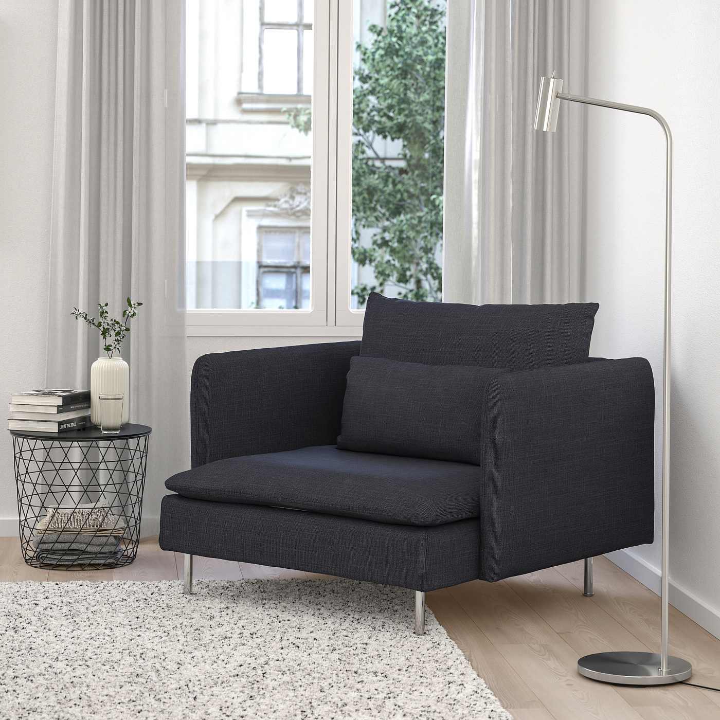 【@@@ 】IKEA SÖDERHAMN アームレスト ダークグレー 2個 SÖDERHAMN armchair Hillared anthracite - IKEA