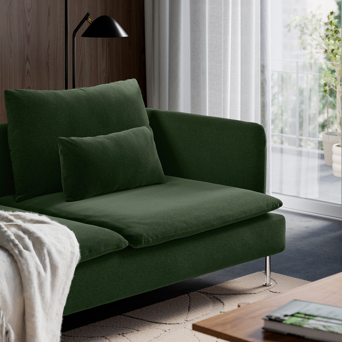 SÖDERHAMN armchair Johanneshov dark green - IKEA