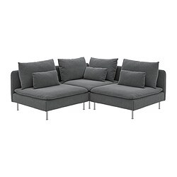 SÖDERHAMN corner sofa, 3-seat Hillared anthracite - IKEA