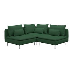 SÖDERHAMN corner sofa, 3-seat Tallmyra dark green - IKEA