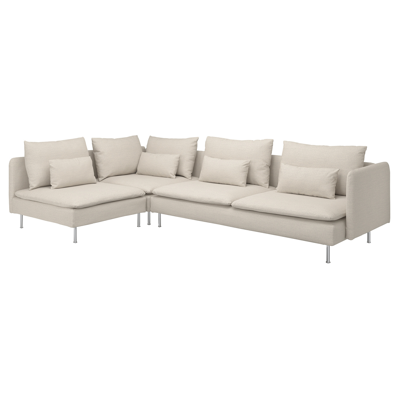 SÖDERHAMN corner sofa, 4-seat with open end/Gunnared beige - IKEA