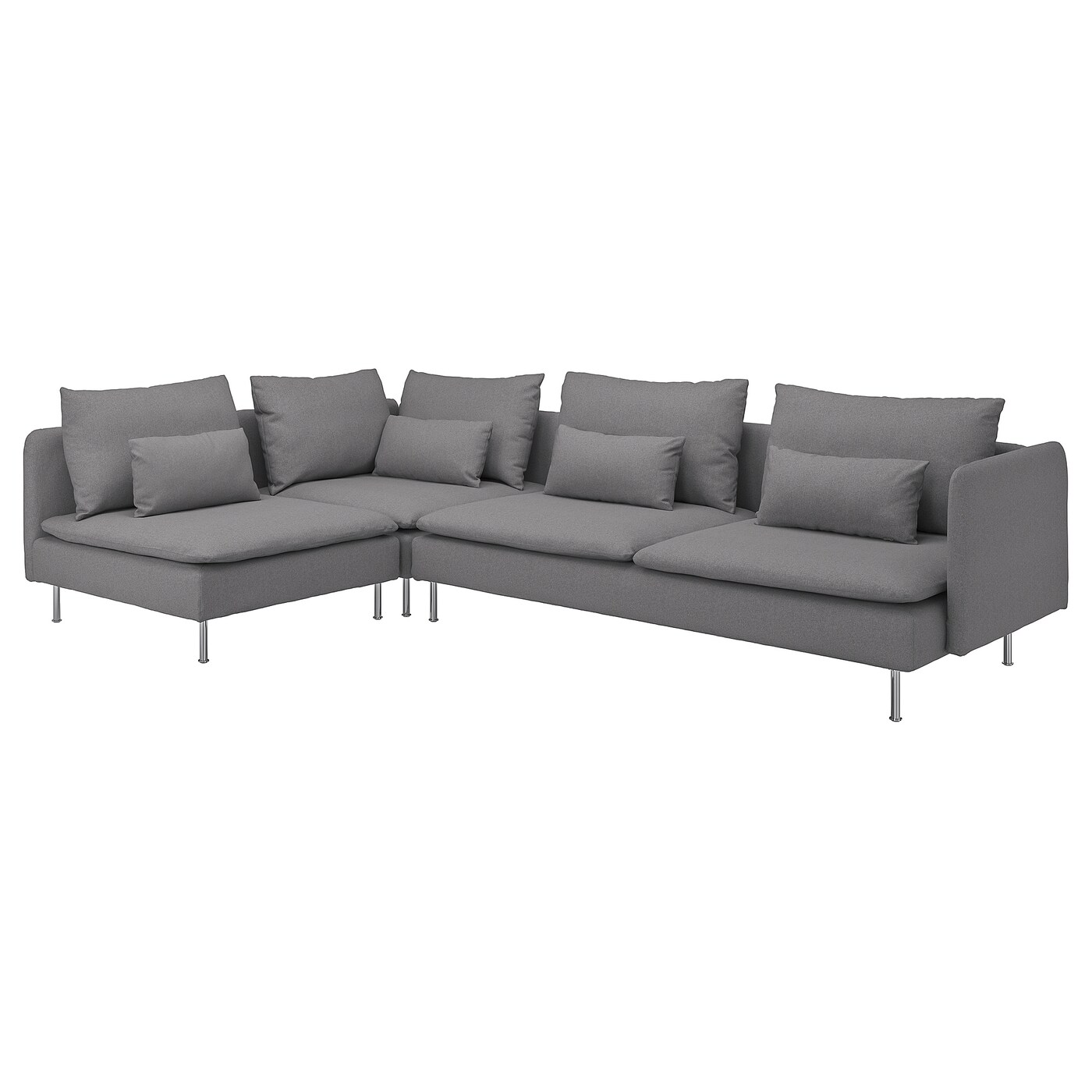 SÖDERHAMN corner sofa, 4-seat with open end/Tonerud grey - IKEA