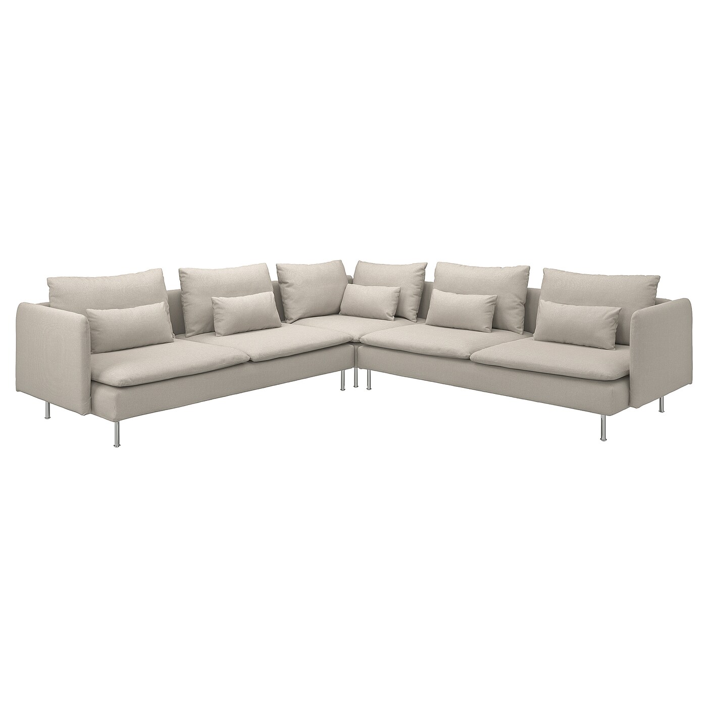 SÖDERHAMN corner sofa, 6-seat Fridtuna light beige - IKEA