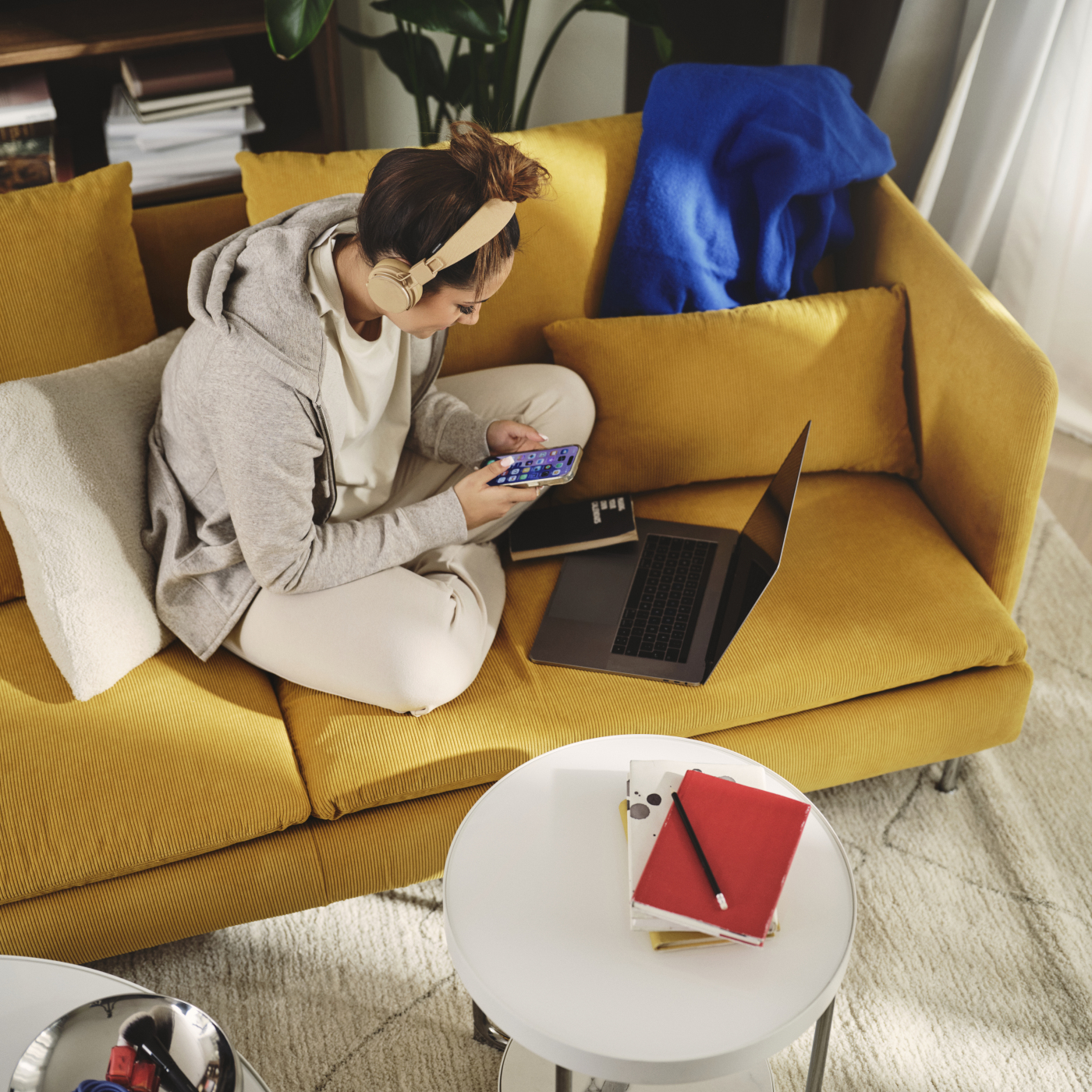 IKEA ソファ SÖDERHAMN corner sofa, 6-seat Kelinge dark yellow - IKEA