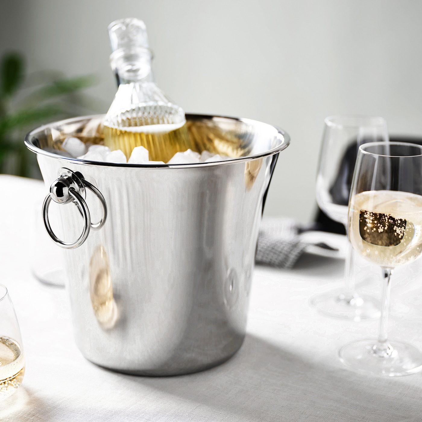 純銀　冷酒盃　144g SOLDRÄNKT wine cooler stainless steel - IKEA