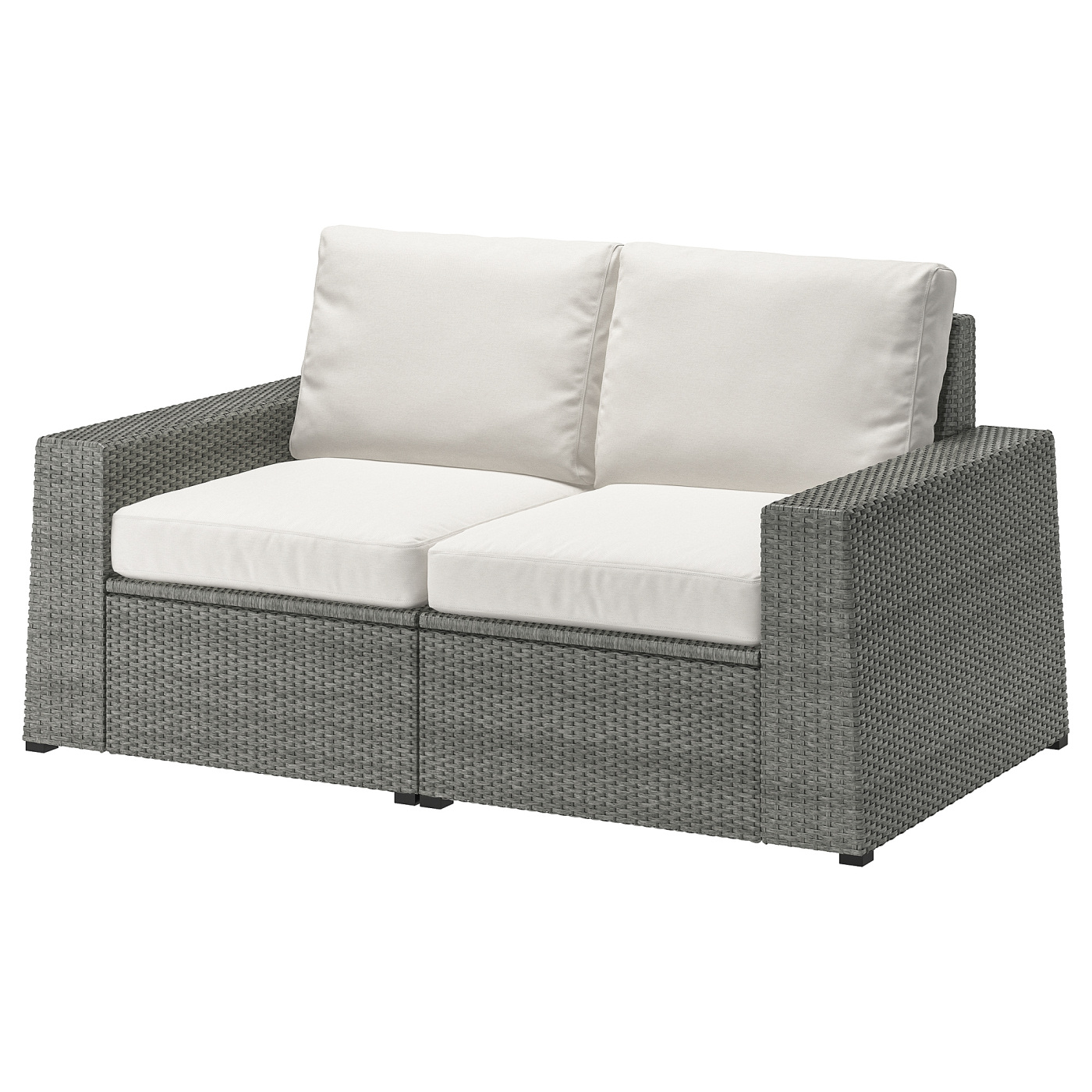 SOLLERÖN 2-seat modular sofa, outdoor dark grey/Frösön/Duvholmen