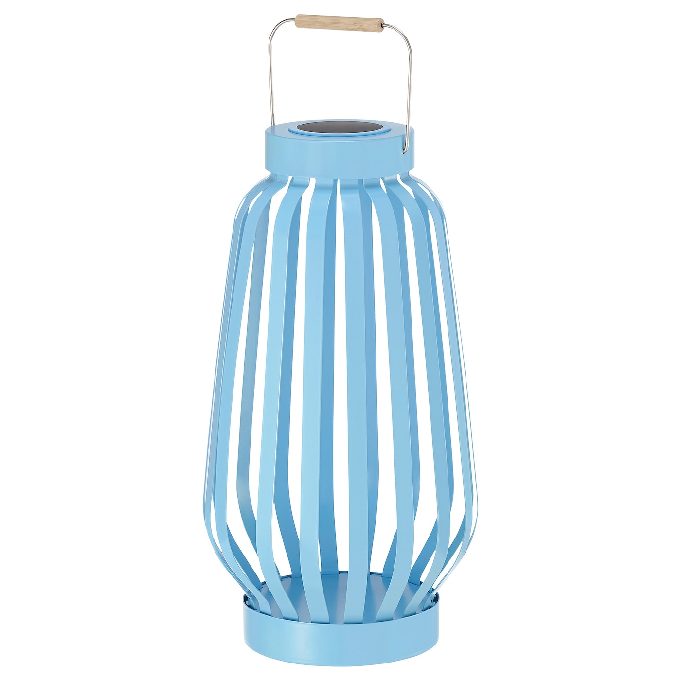 SOLVINDEN LED solar-powered floor lamp blue/stripe - IKEA