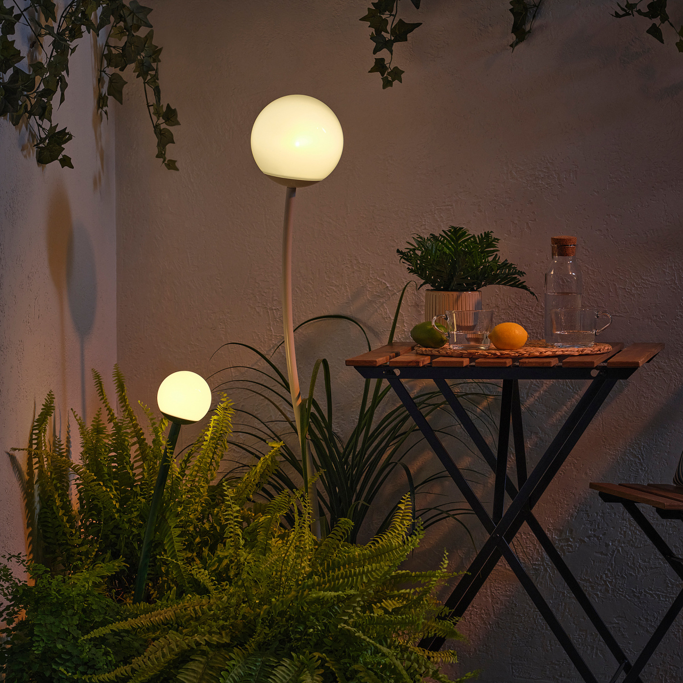 SOLVINDEN LED solar-powered ground stick outdoor dark green - IKEA