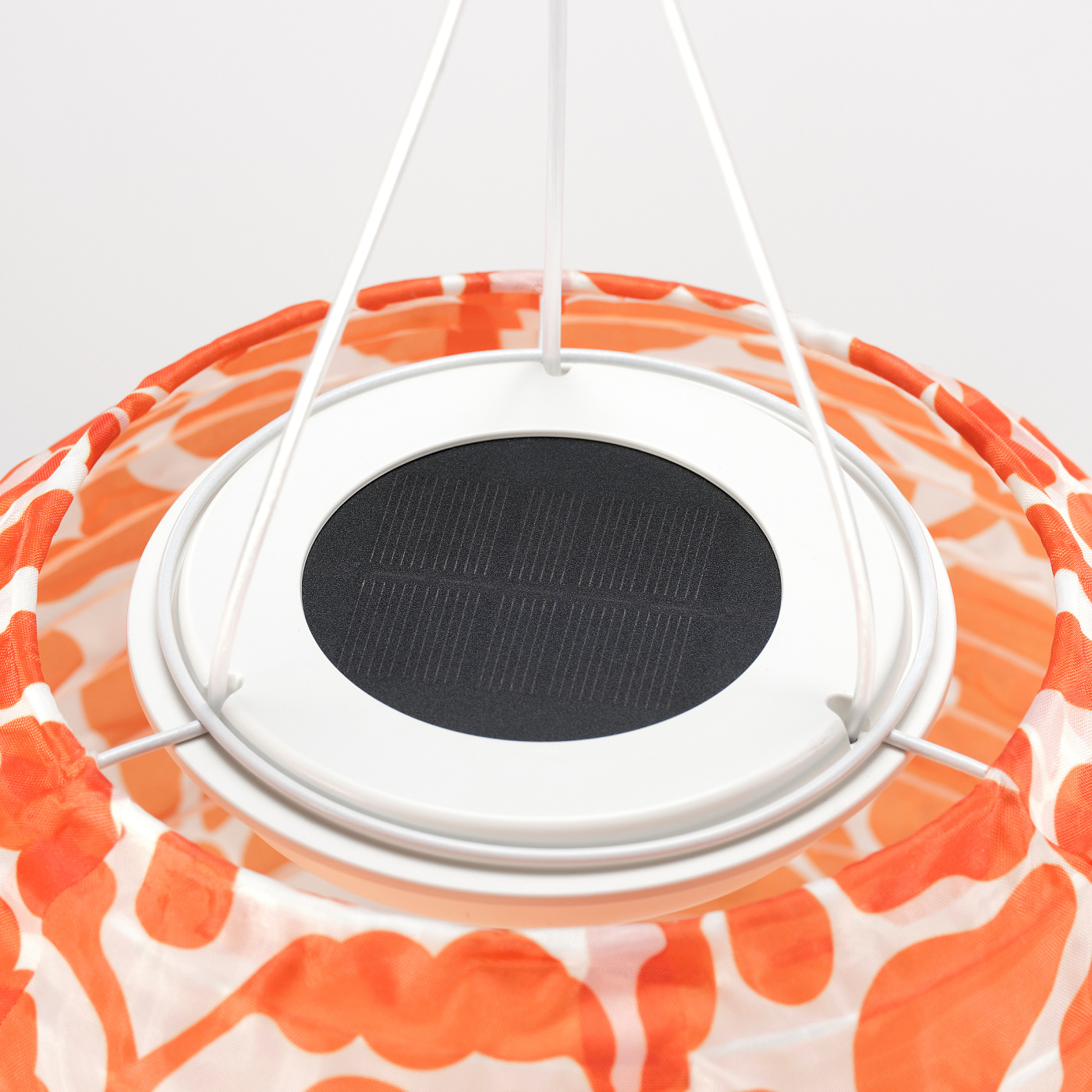 SOLVINDEN pendant lamp flower/solar-powered orange - IKEA