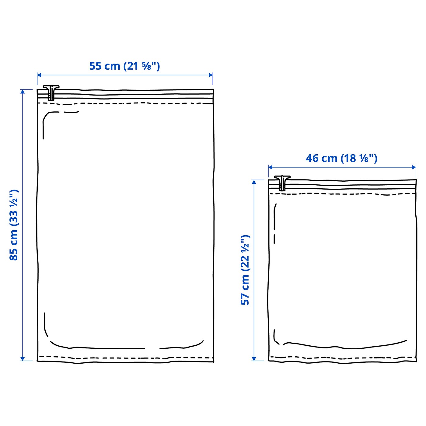 SPANTAD vacuum-sealed bag roll-up, set of 2 light blue - IKEA