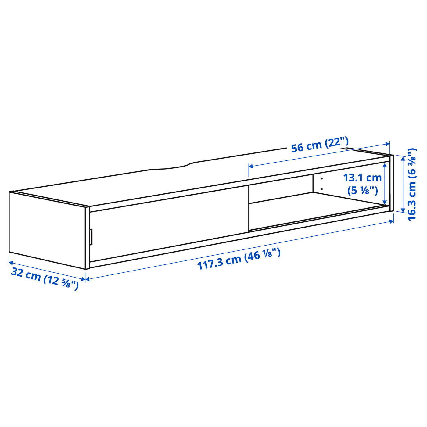 SPIKSMED media shelf light grey - IKEA