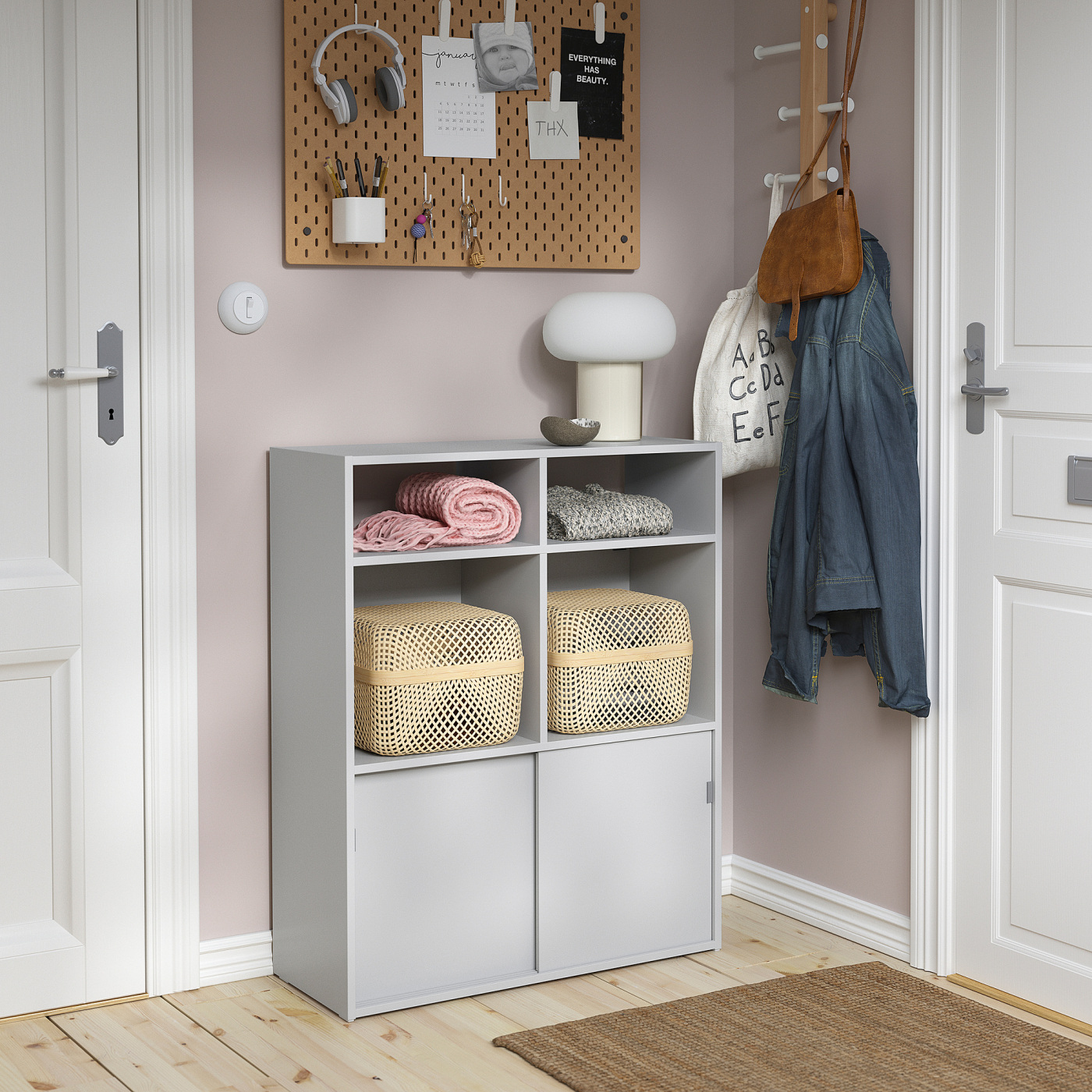 SPIKSMED open shelving unit light grey - IKEA