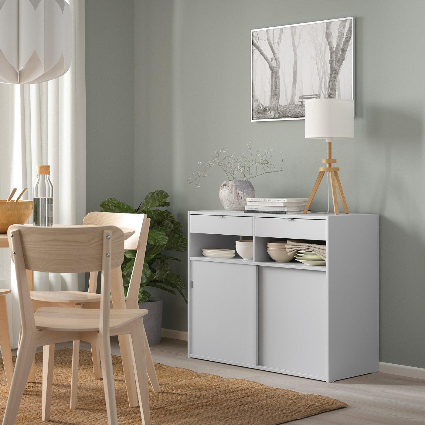 SPIKSMED sideboard light grey - IKEA