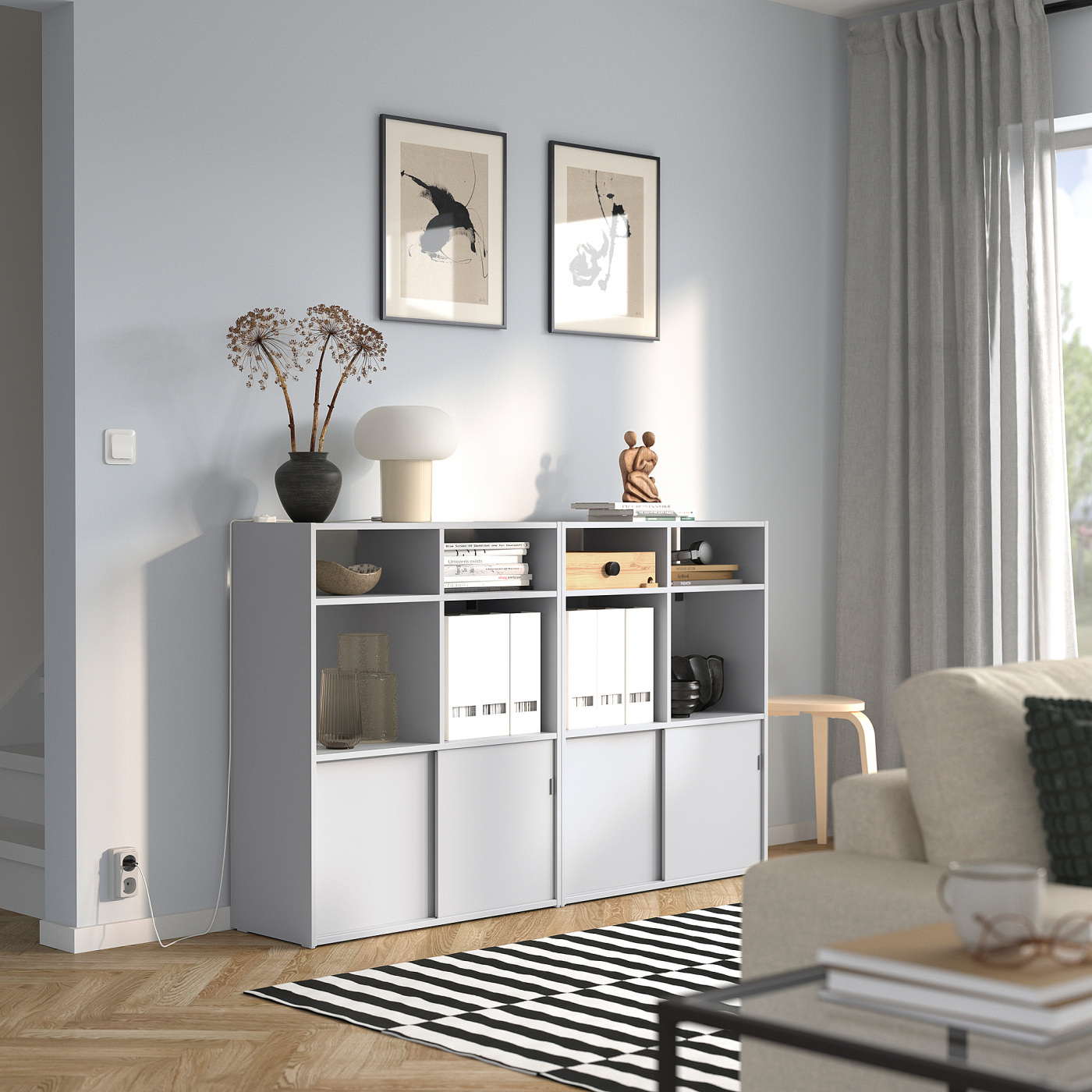 SPIKSMED storage combination light grey - IKEA