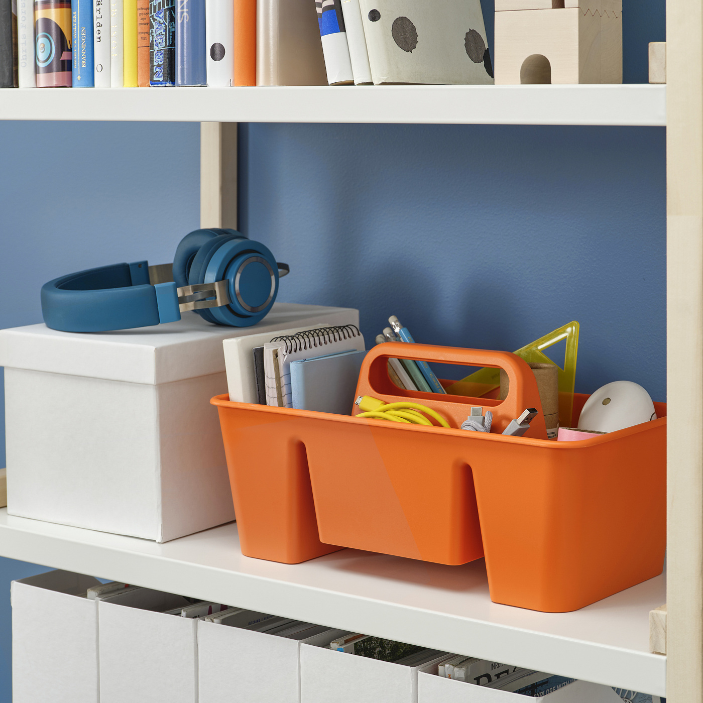 STACKSTOD desk organiser bright orange - IKEA