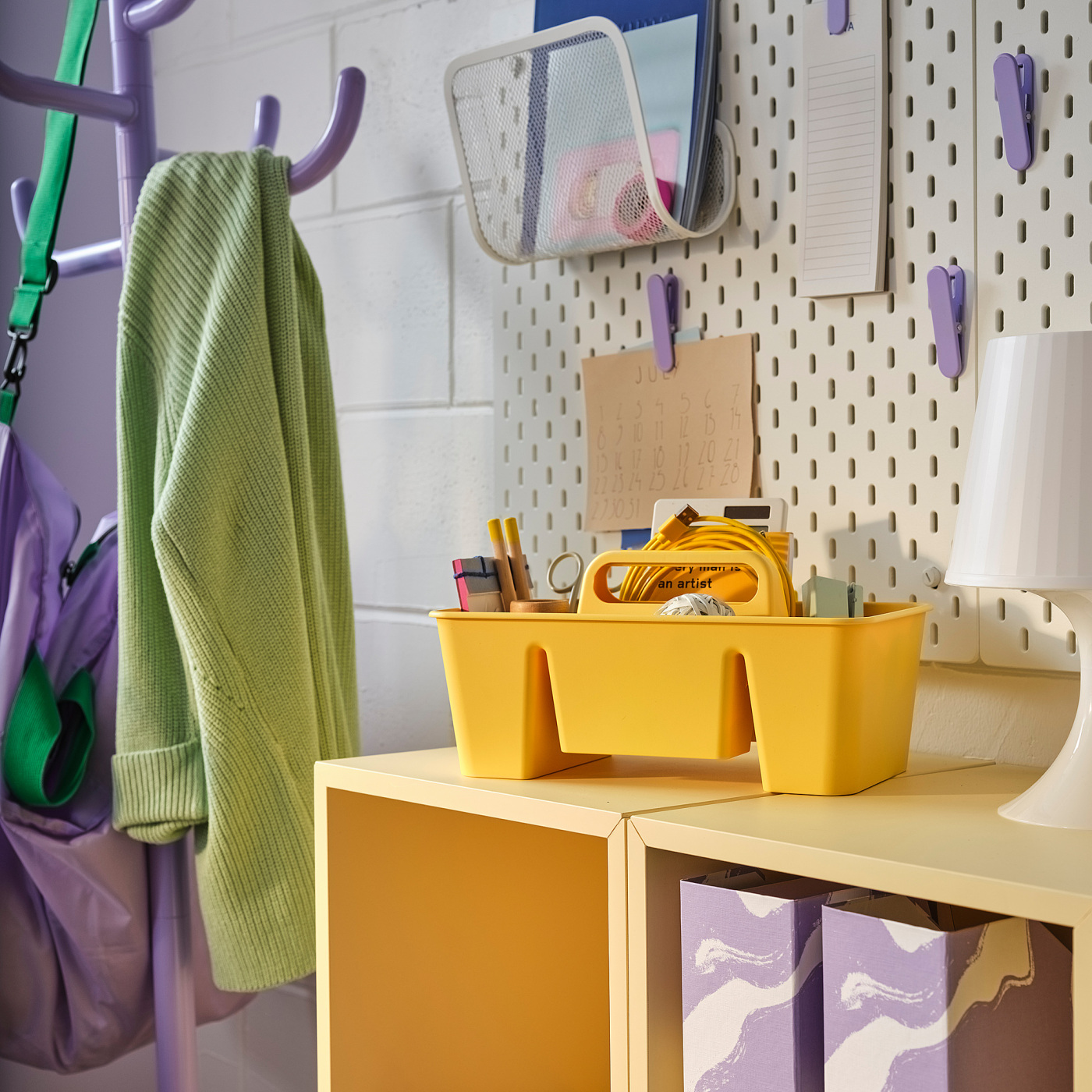 STACKSTOD desk organiser yellow - IKEA