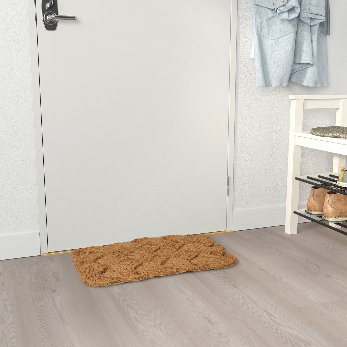 STAVREBY door mat, indoor handmade/braided natural - IKEA