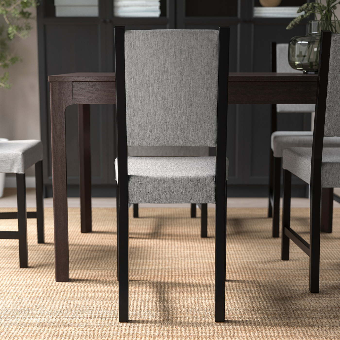 STEFAN chair brown-black/Knisa grey/beige - IKEA