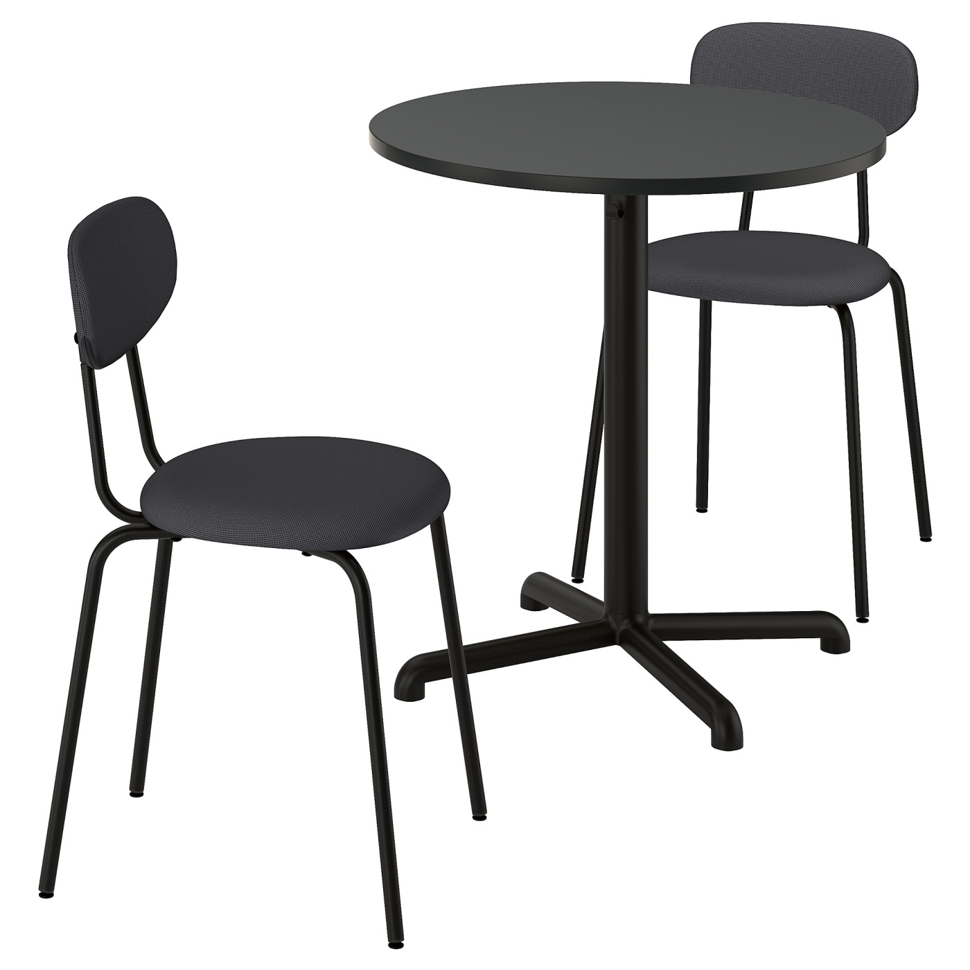 COLONISTA STANISTA (BLACK)+MINIMA2.0 セット STENSELE / ÖSTANÖ table and 2 chairs anthracite anthracite/Remmarn