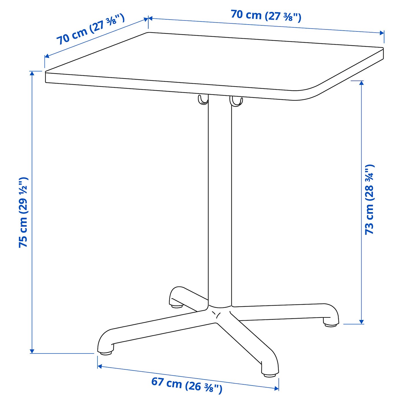 STENSELE table anthracite/anthracite - IKEA