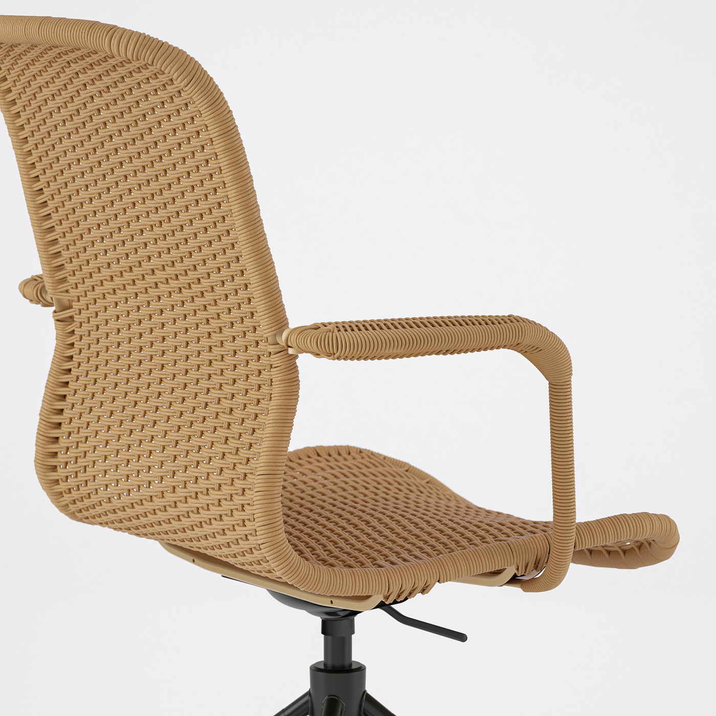STIGBYGEL swivel chair with armrests brown/black - IKEA