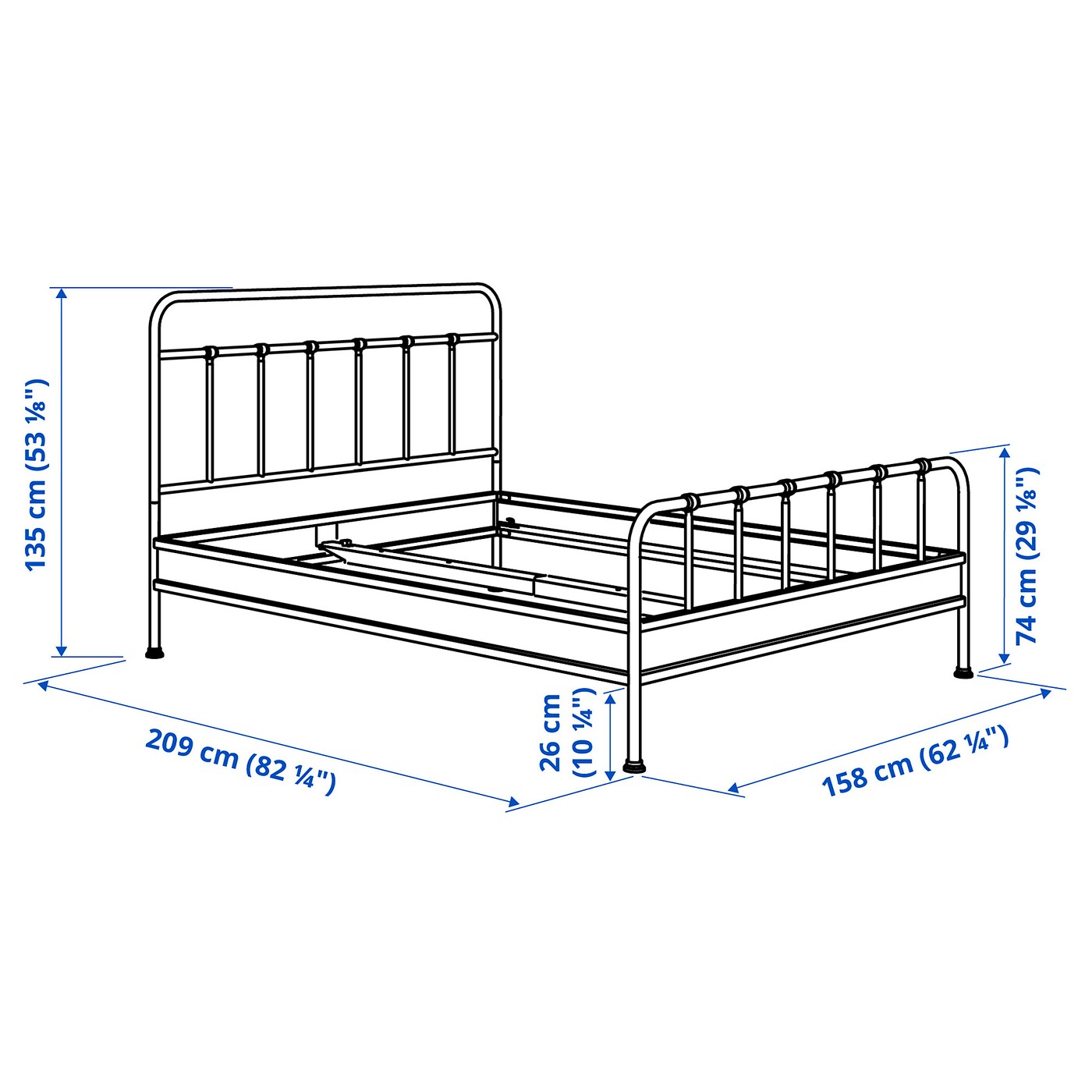 STJÄRNÖ bed frame white/Lönset - IKEA