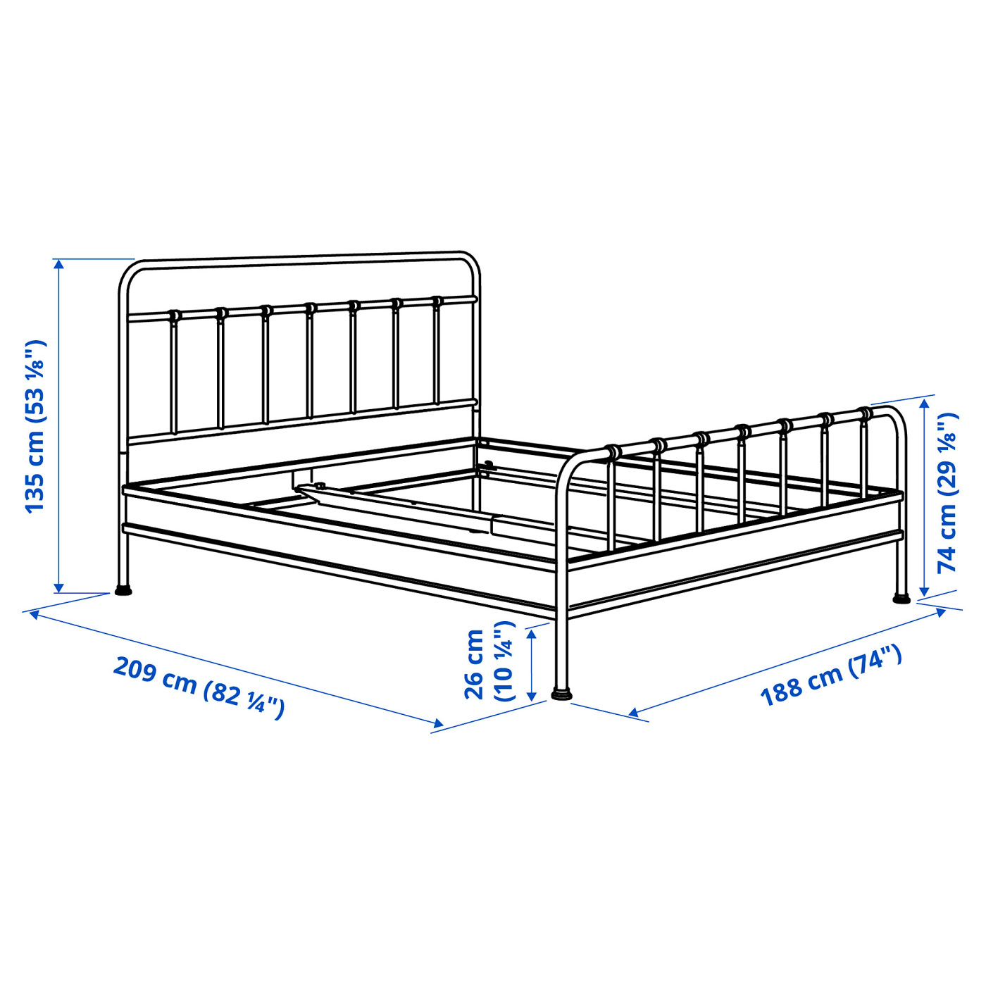 STJÄRNÖ bed frame white/Lönset - IKEA