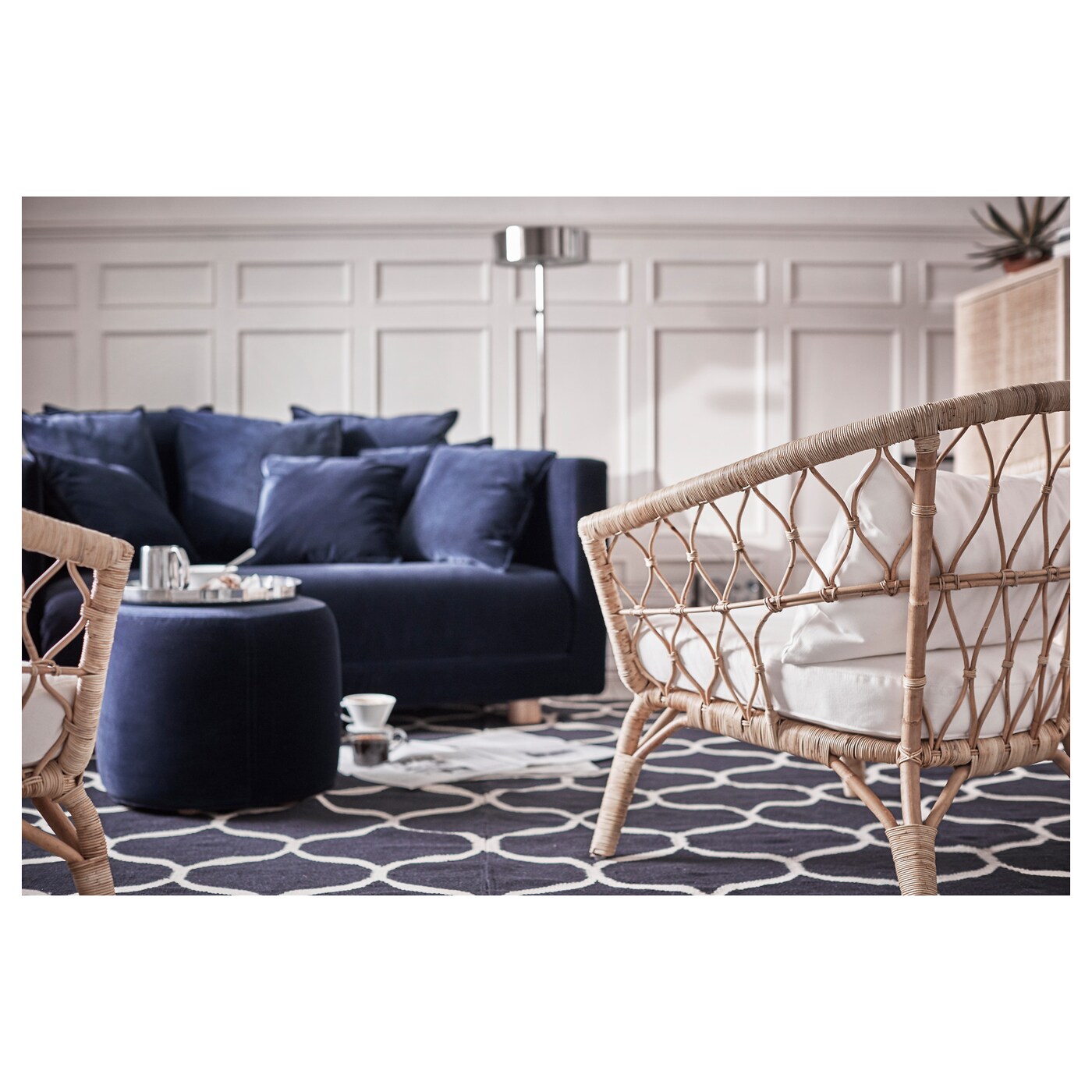 STOCKHOLM 2017 pouffe Sandbacka dark blue - IKEA