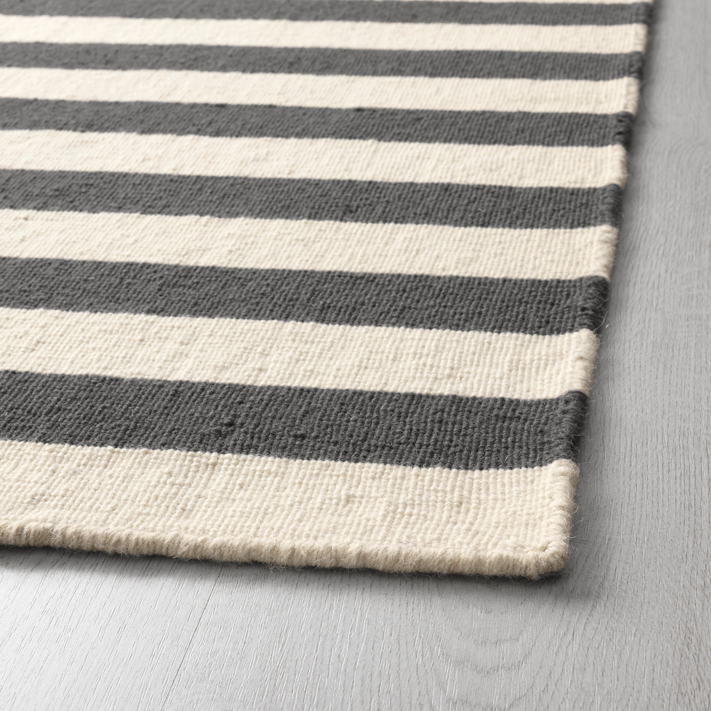STOCKHOLM 2017 rug, flatwoven handmade/striped grey - IKEA