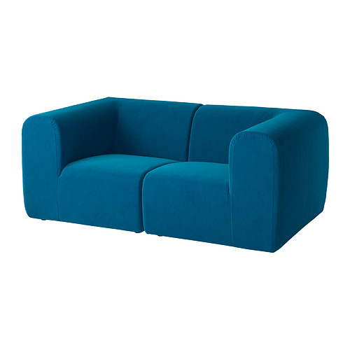 GLOSTAD 2-seat sofa Knisa medium blue - IKEA
