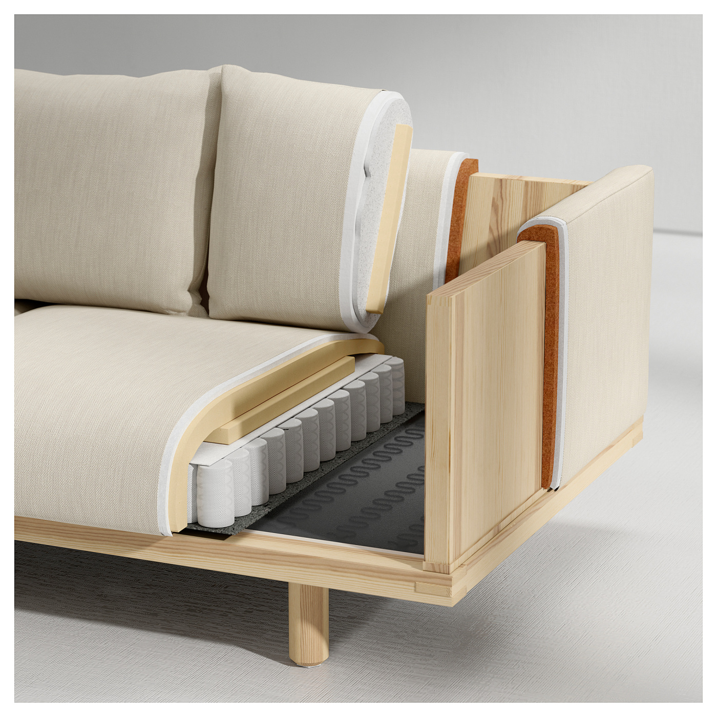 STOCKHOLM 2025 3-seat sofa Sundhamn beige - IKEA