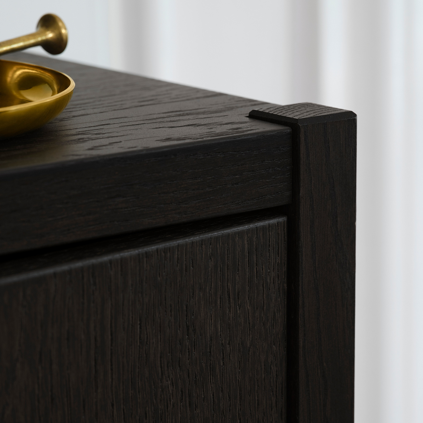 STOCKHOLM 2025 cabinet with 2 doors oak veneer/dark brown - IKEA