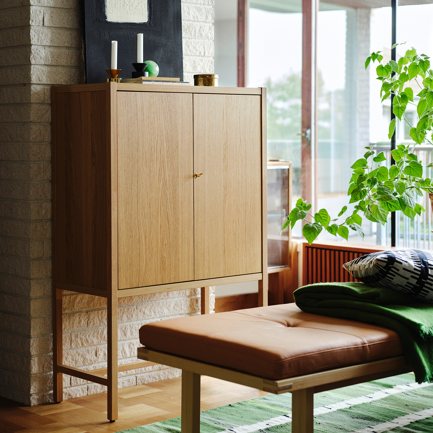 STOCKHOLM 2025 cabinet with 2 doors oak veneer - IKEA