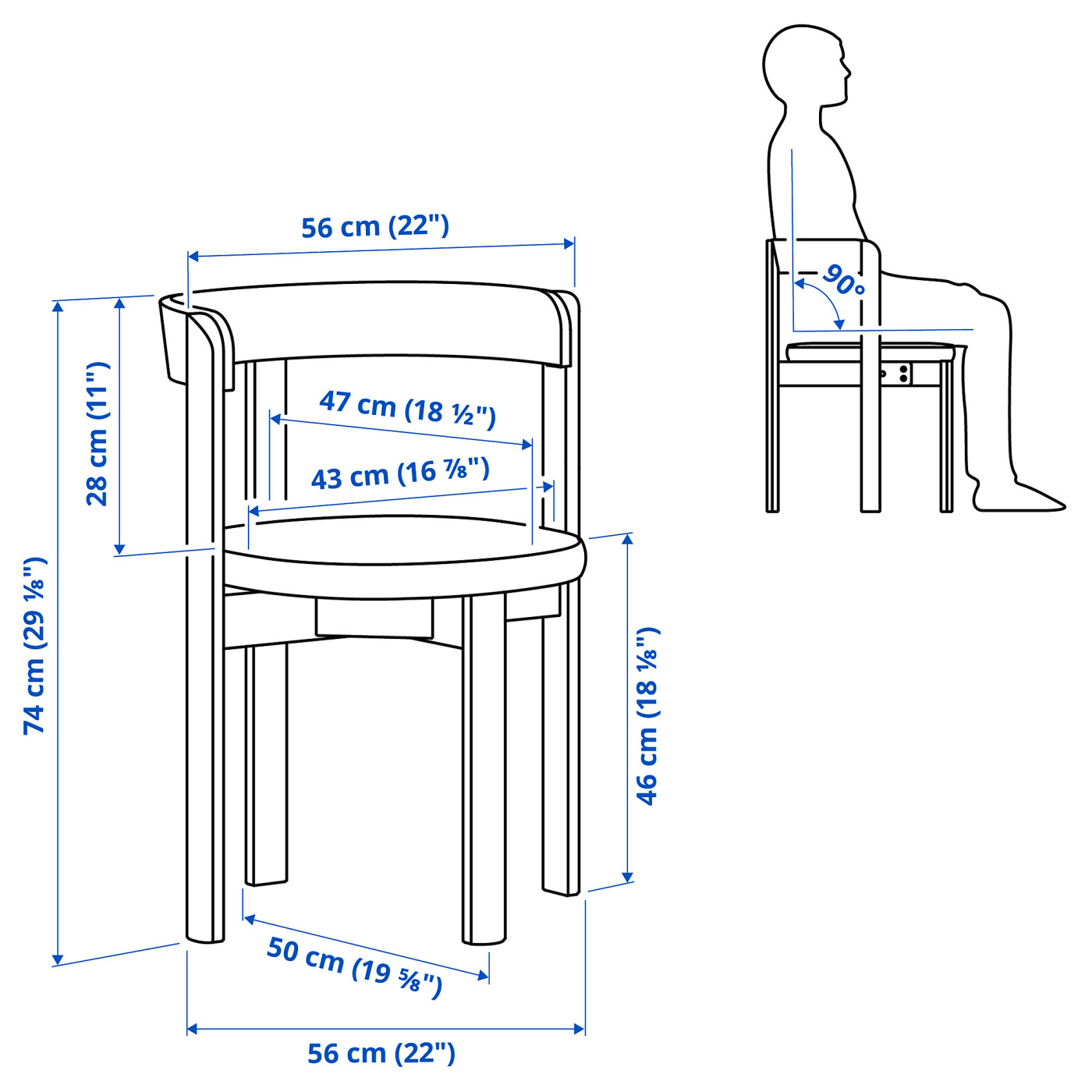 STOCKHOLM 2025 chair oak/leather - IKEA