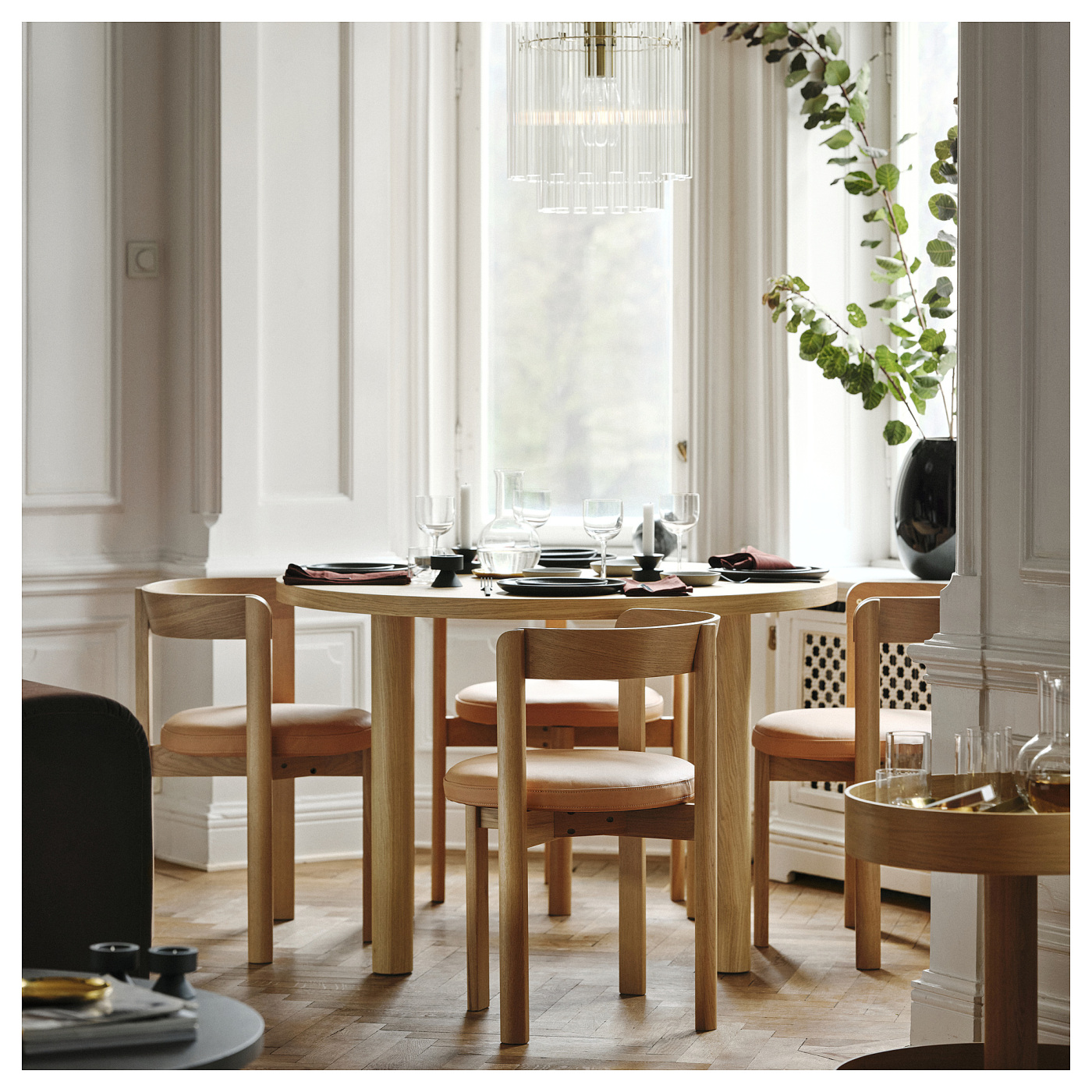 STOCKHOLM 2025 chair oak/leather - IKEA