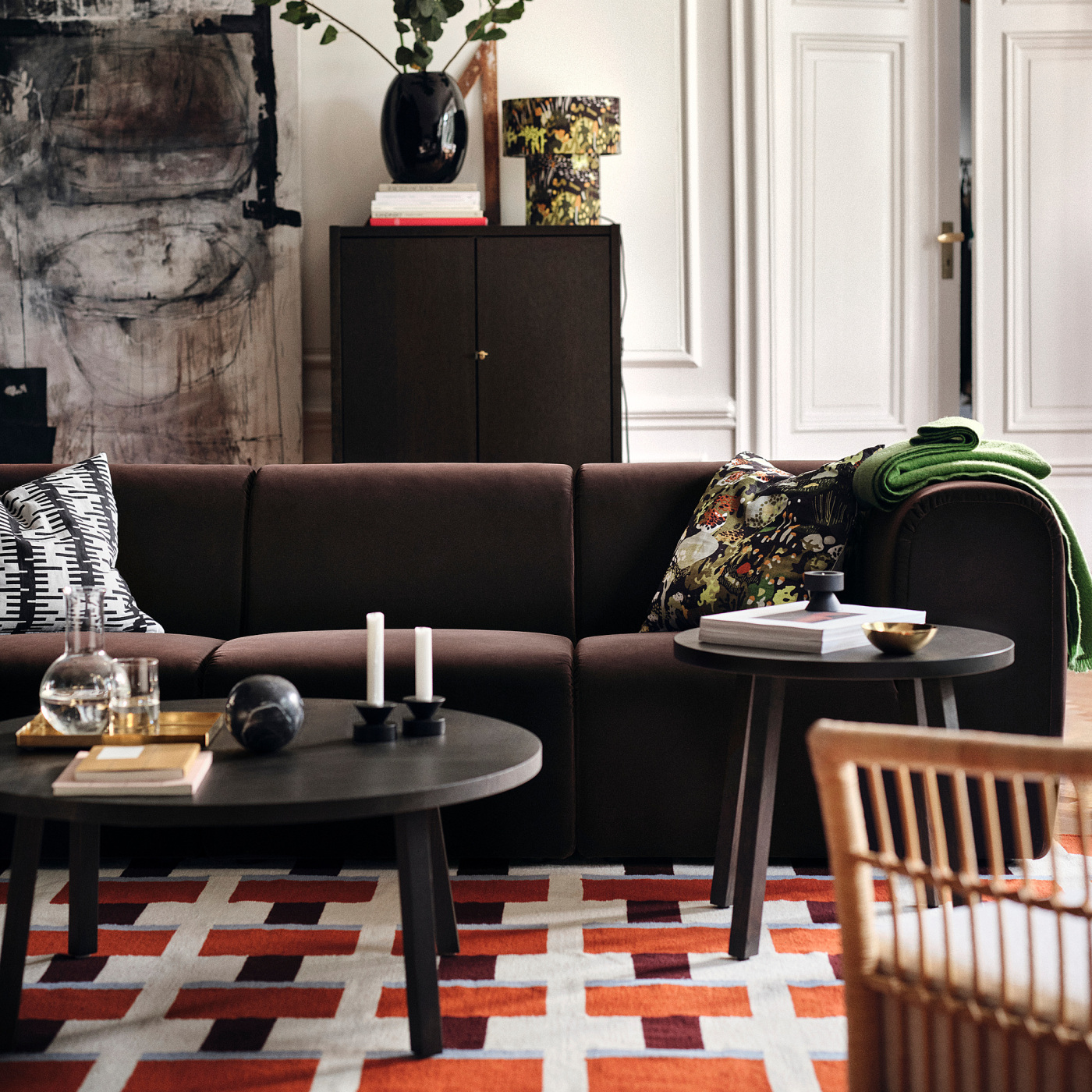 STOCKHOLM 2025 coffee table oak veneer dark brown - IKEA