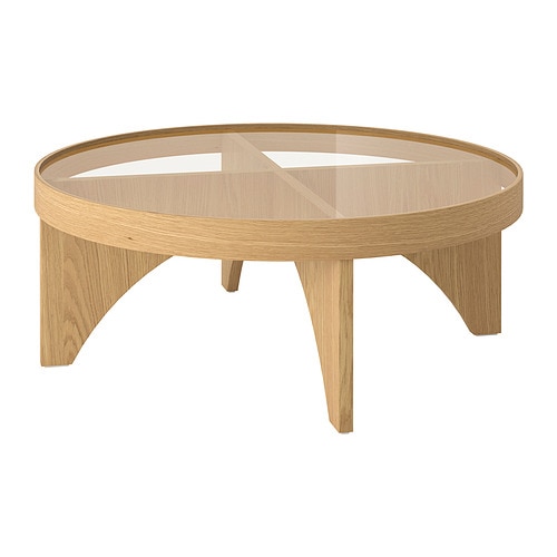 JAKOBSFORS coffee table dark brown stained oak veneer - IKEA