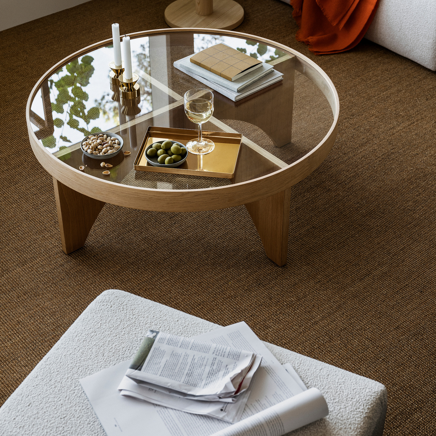 STOCKHOLM 2025 coffee table oak veneer glass - IKEA